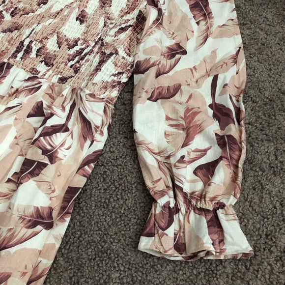 House of Harlow 1960 Womens Linen Midi Dress Banana Leaf - Picture 13 of 14